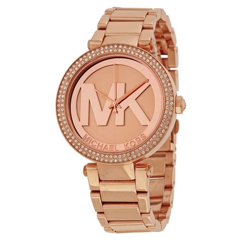 michael kors parker mk5865 damenuhr farbe rosé|Michael Kors parker rose gold dial.